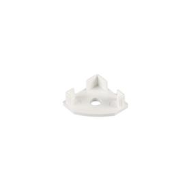 M8060  Tiras 18mm x 18mm White Corner Profile End Cap With Hole (1pc) for M7417